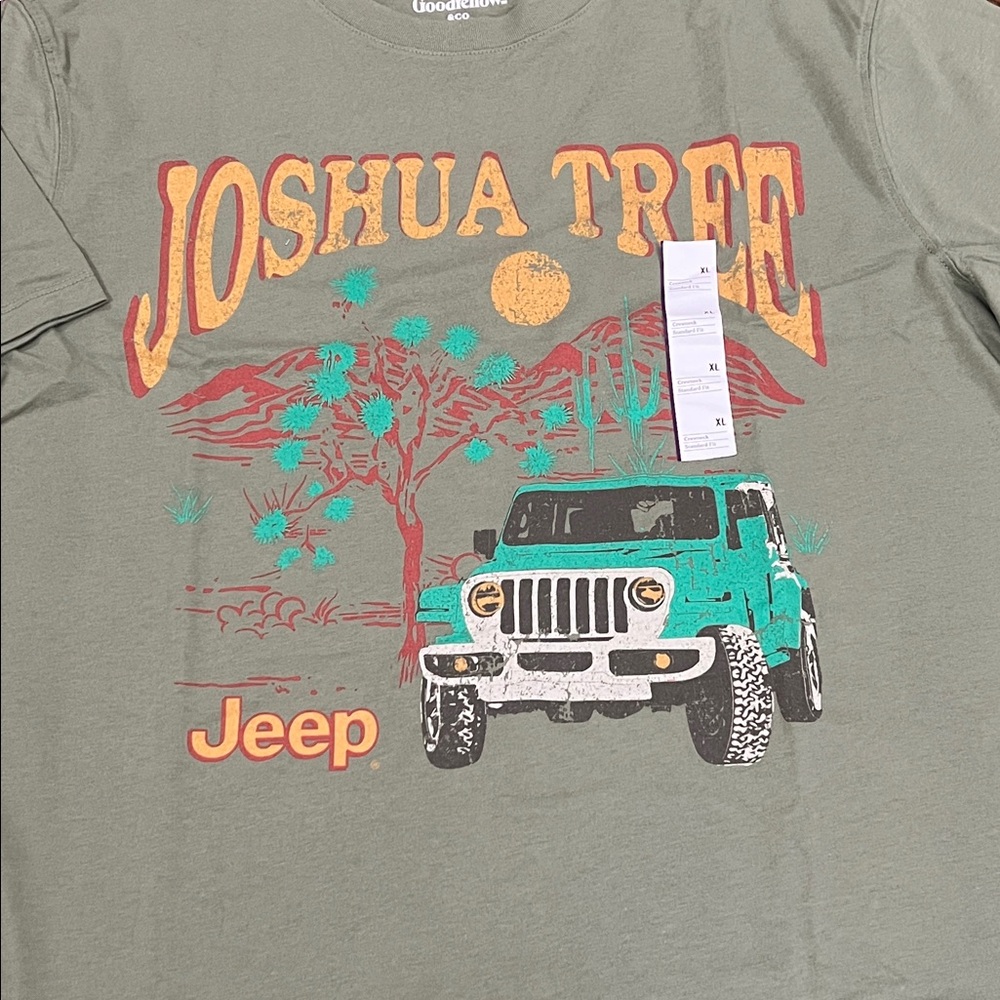 Goodfellow & Co Joshua Tree Jeep Graphic T-Shirt - Olive Green